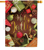 Have A Holy Jolly - Christmas Winter Vertical Impressions Decorative Flags HG114221 Made In USA