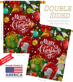 Merry Christmas - Christmas Winter Vertical Impressions Decorative Flags HG114232 Made In USA