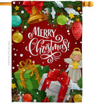 Merry Christmas - Christmas Winter Vertical Impressions Decorative Flags HG114232 Made In USA