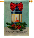 Christmas Lantern - Christmas Winter Vertical Impressions Decorative Flags HG114244 Made In USA