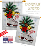 Christmas Skates - Christmas Winter Vertical Impressions Decorative Flags HG114245 Made In USA