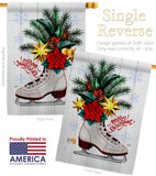 Christmas Skates - Christmas Winter Vertical Impressions Decorative Flags HG114245 Made In USA