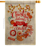 Christmas Calories - Christmas Winter Vertical Impressions Decorative Flags HG114246 Made In USA