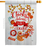 Christmas Calories - Christmas Winter Vertical Impressions Decorative Flags HG114246 Made In USA