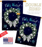 Vela Feliz Navidad - Christmas Winter Vertical Impressions Decorative Flags HG120016 Made In USA