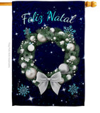 Vela Feliz Navidad - Christmas Winter Vertical Impressions Decorative Flags HG120016 Made In USA