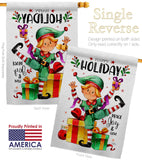 Elf Holiday - Christmas Winter Vertical Impressions Decorative Flags HG120019 Made In USA