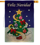 Felíz Navidad - Christmas Winter Vertical Impressions Decorative Flags HG120028 Made In USA