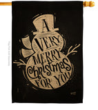 Very Merry - Christmas Winter Vertical Impressions Decorative Flags HG137267 Made In USA