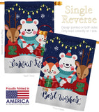 Christmas Buddy - Christmas Winter Vertical Impressions Decorative Flags HG137299 Made In USA