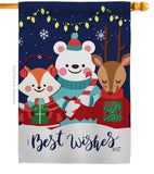 Christmas Buddy - Christmas Winter Vertical Impressions Decorative Flags HG137299 Made In USA