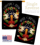 Angel Wreath - Christmas Winter Vertical Impressions Decorative Flags HG137302 Made In USA