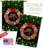 Christmas Wreath - Christmas Winter Vertical Impressions Decorative Flags HG137339 Made In USA