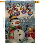 Ornament Snowman - Christmas Winter Vertical Impressions Decorative Flags HG137357 Made In USA