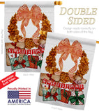 Pine Cone Wreath - Christmas Winter Vertical Impressions Decorative Flags HG190015 Made In USA