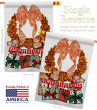 Pine Cone Wreath - Christmas Winter Vertical Impressions Decorative Flags HG190015 Made In USA