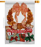 Pine Cone Wreath - Christmas Winter Vertical Impressions Decorative Flags HG190015 Made In USA