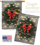 Lightful Merry Christmas - Christmas Winter Vertical Impressions Decorative Flags HG191049 Made In USA