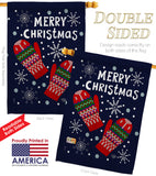 Christmas Mitten - Christmas Winter Vertical Impressions Decorative Flags HG192226 Made In USA