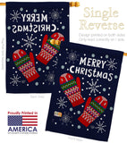 Christmas Mitten - Christmas Winter Vertical Impressions Decorative Flags HG192226 Made In USA