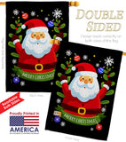 Cute Santa - Christmas Winter Vertical Impressions Decorative Flags HG192239 Made In USA