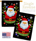 Cute Santa - Christmas Winter Vertical Impressions Decorative Flags HG192239 Made In USA