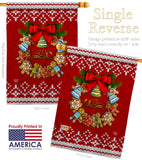 Gingerbread Wreath - Christmas Winter Vertical Impressions Decorative Flags HG192249 Made In USA
