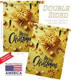 Golden Christmas - Christmas Winter Vertical Impressions Decorative Flags HG192250 Made In USA