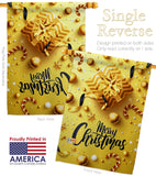 Golden Christmas - Christmas Winter Vertical Impressions Decorative Flags HG192250 Made In USA