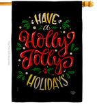 Jolly Holiday - Christmas Winter Vertical Impressions Decorative Flags HG192358 Made In USA