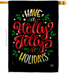 Jolly Holiday - Christmas Winter Vertical Impressions Decorative Flags HG192358 Made In USA