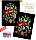 Believe The Magic - Christmas Winter Vertical Impressions Decorative Flags HG192359 Made In USA