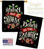 Believe The Magic - Christmas Winter Vertical Impressions Decorative Flags HG192359 Made In USA