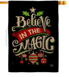 Believe The Magic - Christmas Winter Vertical Impressions Decorative Flags HG192359 Made In USA