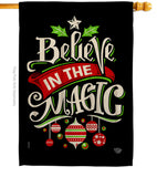 Believe The Magic - Christmas Winter Vertical Impressions Decorative Flags HG192359 Made In USA