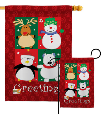 Pal's Greetings - Christmas Winter Vertical Impressions Decorative Flags HG114063 Made In USA