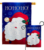 Santa Ho Ho Ho - Christmas Winter Vertical Impressions Decorative Flags HG114064 Made In USA