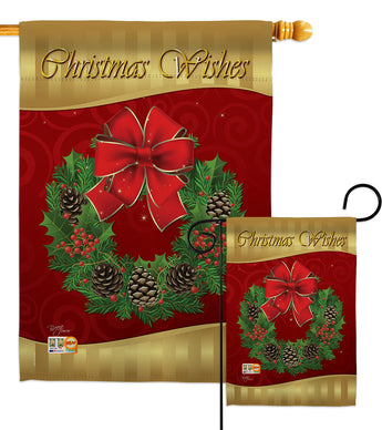 Christmas Wishes - Christmas Winter Vertical Impressions Decorative Flags HG114078 Imported