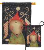 Reindeer - Christmas Winter Vertical Impressions Decorative Flags HG114093 Made In USA