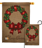 Wreath - Christmas Winter Vertical Impressions Decorative Flags HG114108 Made In USA