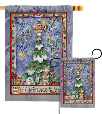 Merry Christmas to You - Christmas Winter Vertical Impressions Decorative Flags HG114124 Made In USA