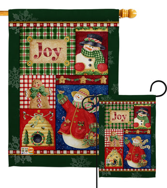 Joy Snow Woman - Christmas Winter Vertical Impressions Decorative Flags HG114134 Made In USA