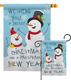 Snowman Wishing You - Christmas Winter Vertical Impressions Decorative Flags HG114146 Made In USA