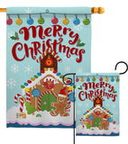 Christmas Gingerbread House - Christmas Winter Vertical Impressions Decorative Flags HG114151 Made In USA