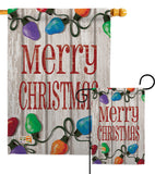 Bright Merry Christmas - Christmas Winter Vertical Impressions Decorative Flags HG114185 Made In USA