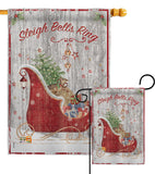 Sleigh Bells Ring - Christmas Winter Vertical Impressions Decorative Flags HG114189 Made In USA