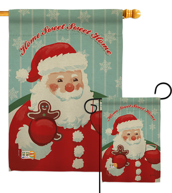 Sweet Home Santa - Christmas Winter Vertical Impressions Decorative Flags HG114200 Made In USA