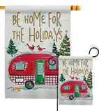 Home For Holidays - Christmas Winter Vertical Impressions Decorative Flags HG114201 Made In USA