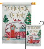 Season For Family - Christmas Winter Vertical Impressions Decorative Flags HG114202 Made In USA