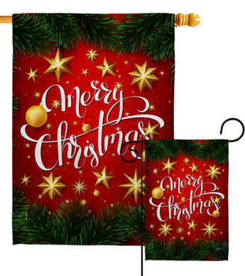 Bright Christmas - Christmas Winter Vertical Impressions Decorative Flags HG114219 Made In USA